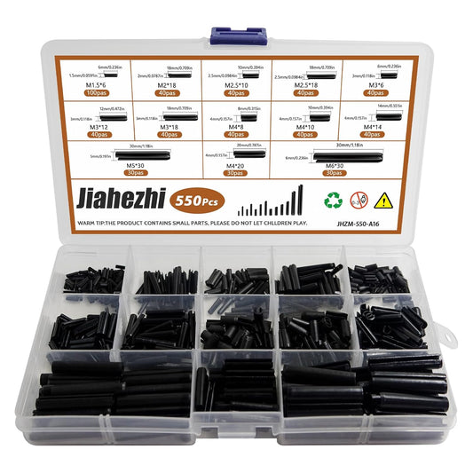 248 Pcs SAE Roll Pin Assortment Set Steel Split Expansion Pin 10 Sizes 1/16 5/64 3/32 1/8 5/32 3/16 7/32 1/4 5/16 3/8 Inch for Automotive Repair Machinery Home