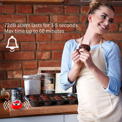 Kitchen Timer, Kitchen Countdown Cooking Reminder No Battery Required Magnetic Time Management Timer, Xmas Gift, Green