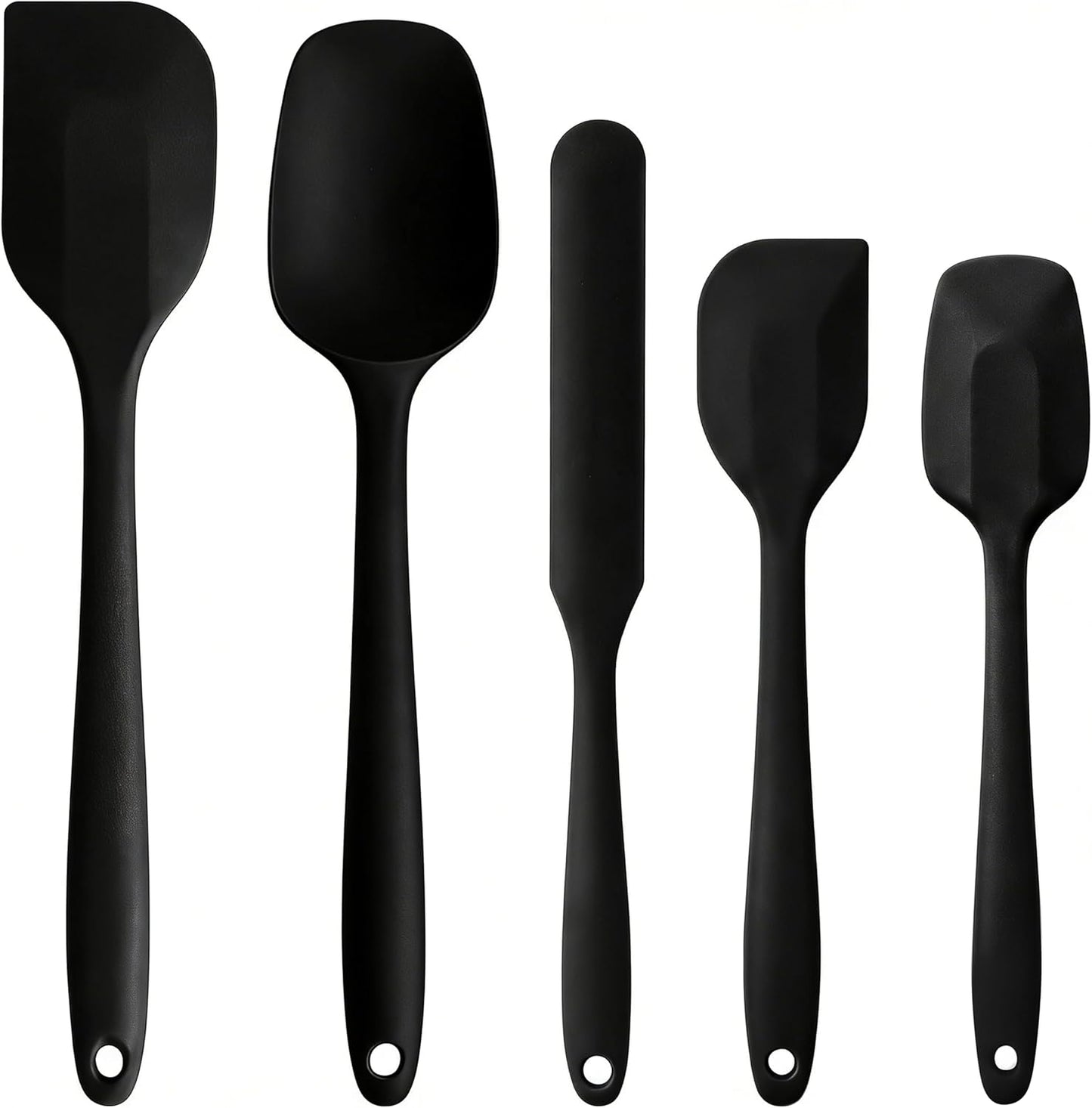 5 Pieces Silicone Spatula Set BPA Free Non Stick Rubber Spatula Heat Resistant Set Ideal for Baking Cooking Mixing Dishwasher Safe Kitchen Tools Multicolor