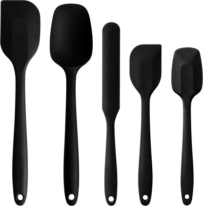 5 Pieces Silicone Spatula Set BPA Free Non Stick Rubber Spatula Heat Resistant Set Ideal for Baking Cooking Mixing Dishwasher Safe Kitchen Tools Multicolor