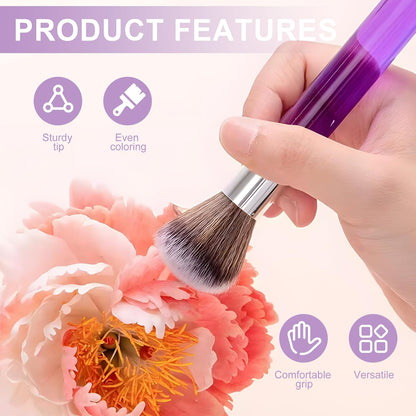 9 Pcs Baking Brush Set, Chocolate Candy Making Supplies Jelly Decorating Tools, for Home Bakers Professional Chefs Cake Cookie Dessert Pastry Decoration Kit, Brushes and Tweezers(Purple)