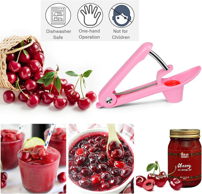 Cherry Pitter Tool Pit Remover, Multiple Cherry Seed Remover, 7 Holes Cherry Stoner Pitter Quick Release, Multiple Cherry Pit Remover Cherries Jam