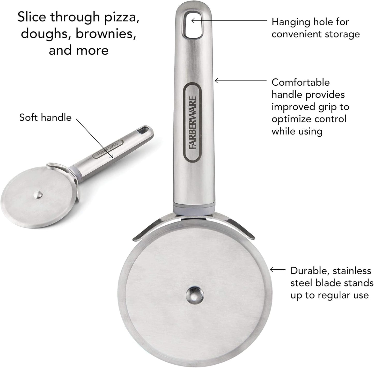 Farberware Professional Stainless Steel Soft Can Opener, 7.36-Inch, Gray