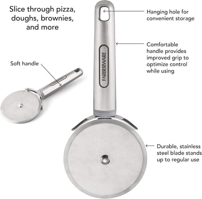 Farberware Professional Stainless Steel Soft Can Opener, 7.36-Inch, Gray