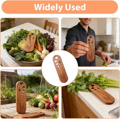2Pcs Wooden Stripper Vegetable Leaf Separator, Herb Stripper Tool Supplies, Handmade Wood 7 Hole Different Sizes Elegant Kitchen Tool, Gifts for the Kitchen Suitable for Home