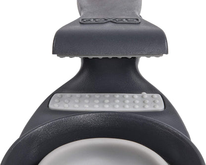 Dexas Popware for Pets Collapsible Klip Scoop, 3 in 1 Design Convenient Measuring Cup, Food Scooper and Bag Clip, 1Cup Capacity Pet Food Scoop, Versatile Food Measuring Cups Portion Control Gray/Blue