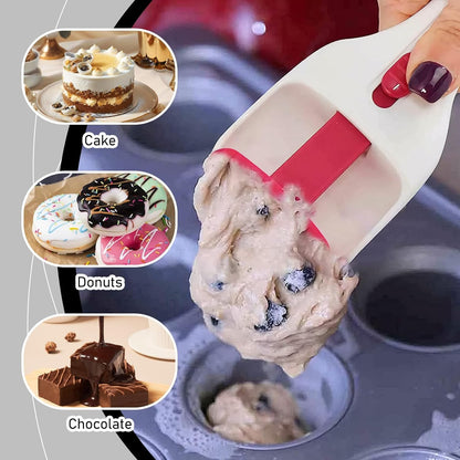 Cupcake scoop, muffin making, precise and drip-proof, suitable for perfect cakes and pancakes, easy-to-use oil brush, cake batter dispenser, professional kitchen baking tool, dishwasher-safe