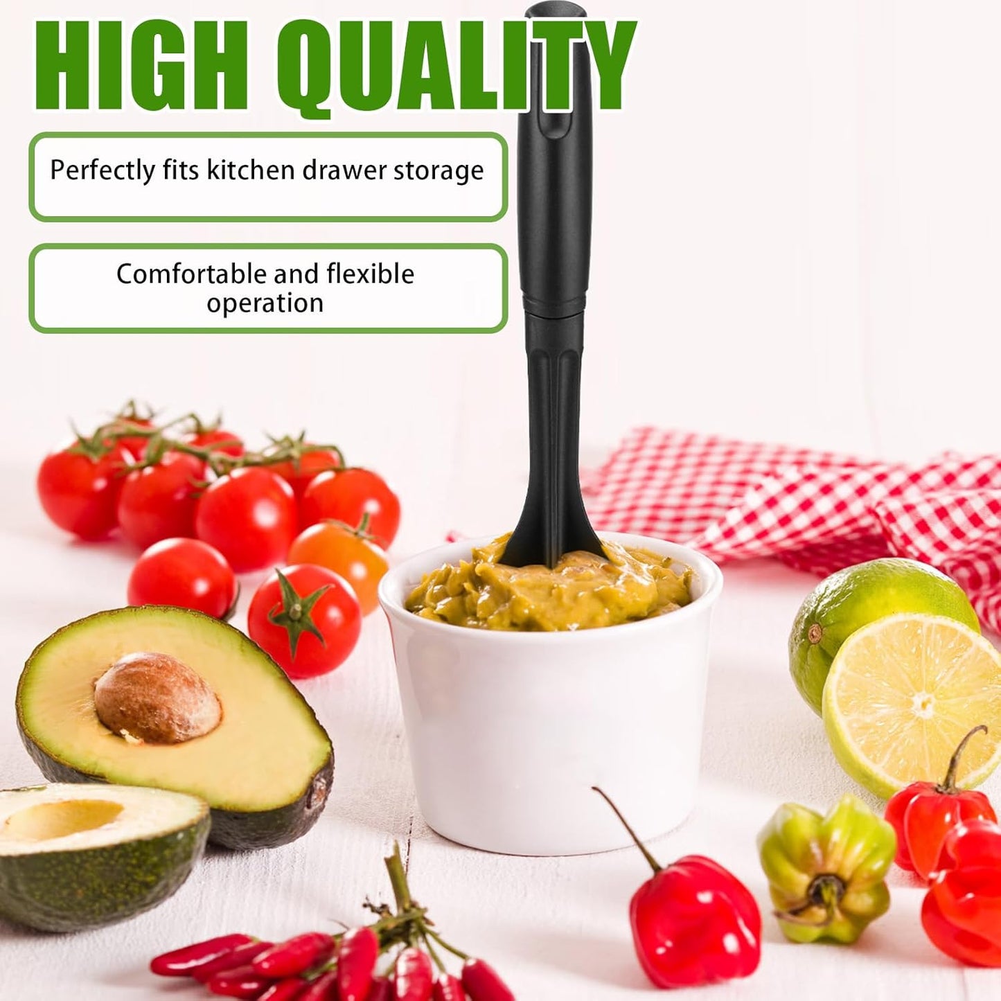 3-in-1 Avocado Slicer and Crushing Avocado Mashing Machine Kit, Manual Kitchen Tool Dishwasher Safe