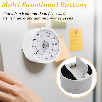 Visual Timer,Kitchen Timer for Cooking with Alarm & Silent Operation,60-Minute Countdown,Magnetic Base,Multi Functional Buttons,High Definition DigitalTimers for Kitchen/Study/Gym/Work