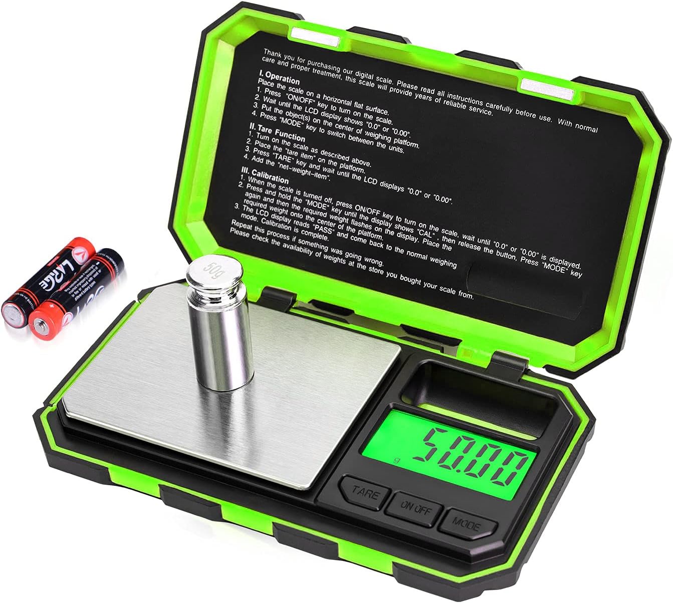 Fuzion Digital Pocket Scale, 500g x 0.01g Gram Scale, Mini Scale 6 Units Jewelry Scale with LCD Display, Tare Function for Food, Jewelry, Coin, Coffee