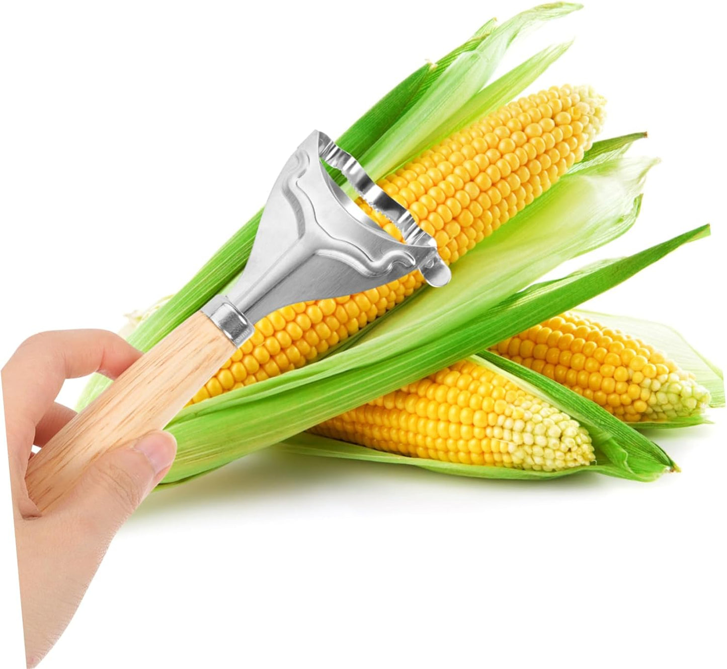 Mikinona 2pcs Corn Peeler Tool Corn Cob Stripper for Thresher Restaurant Stripping Tool