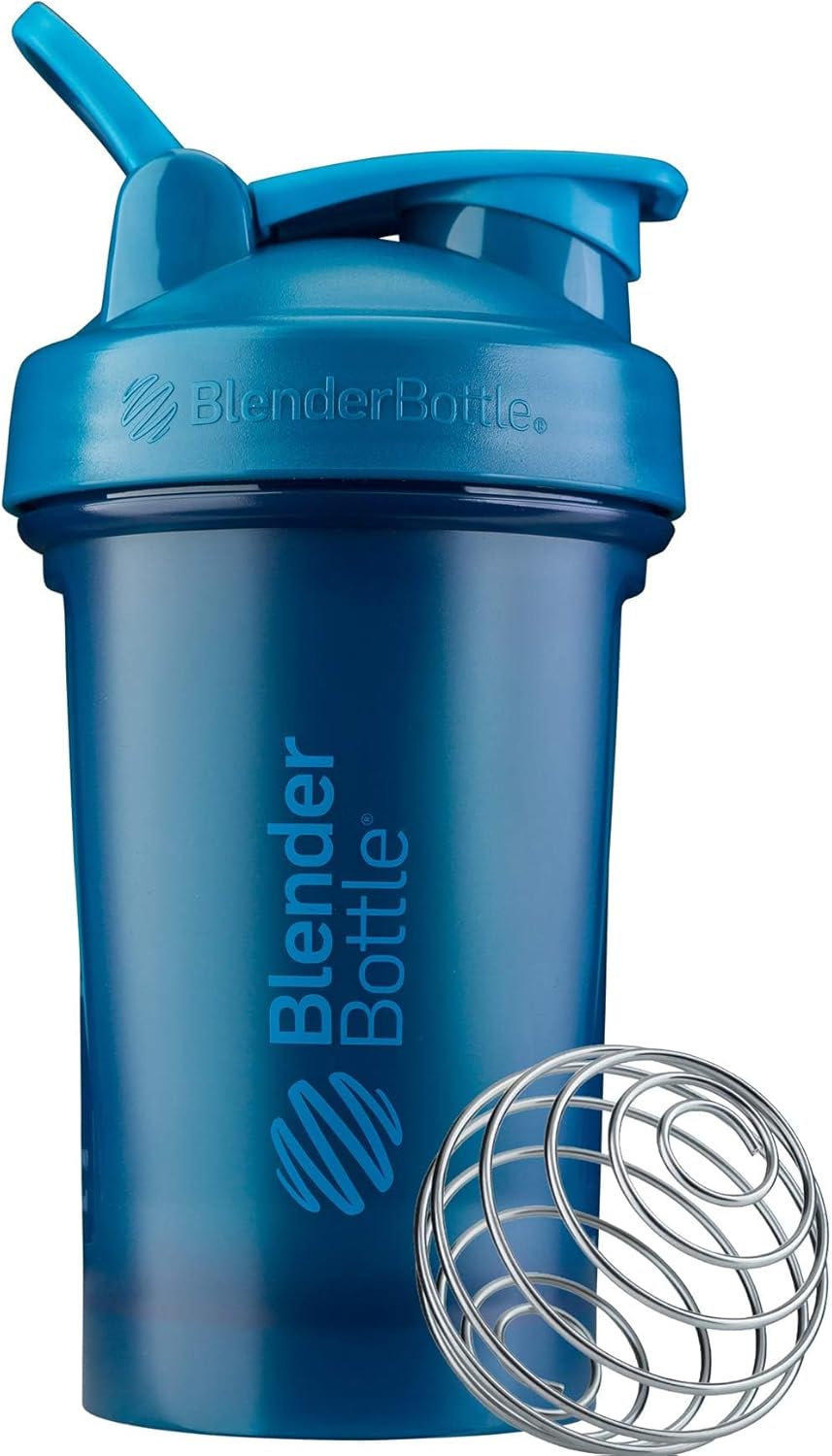 BlenderBottle Classic V2 Shaker Bottle Perfect for Protein Shakes and Pre Workout, 28-Ounce, Clear/Black