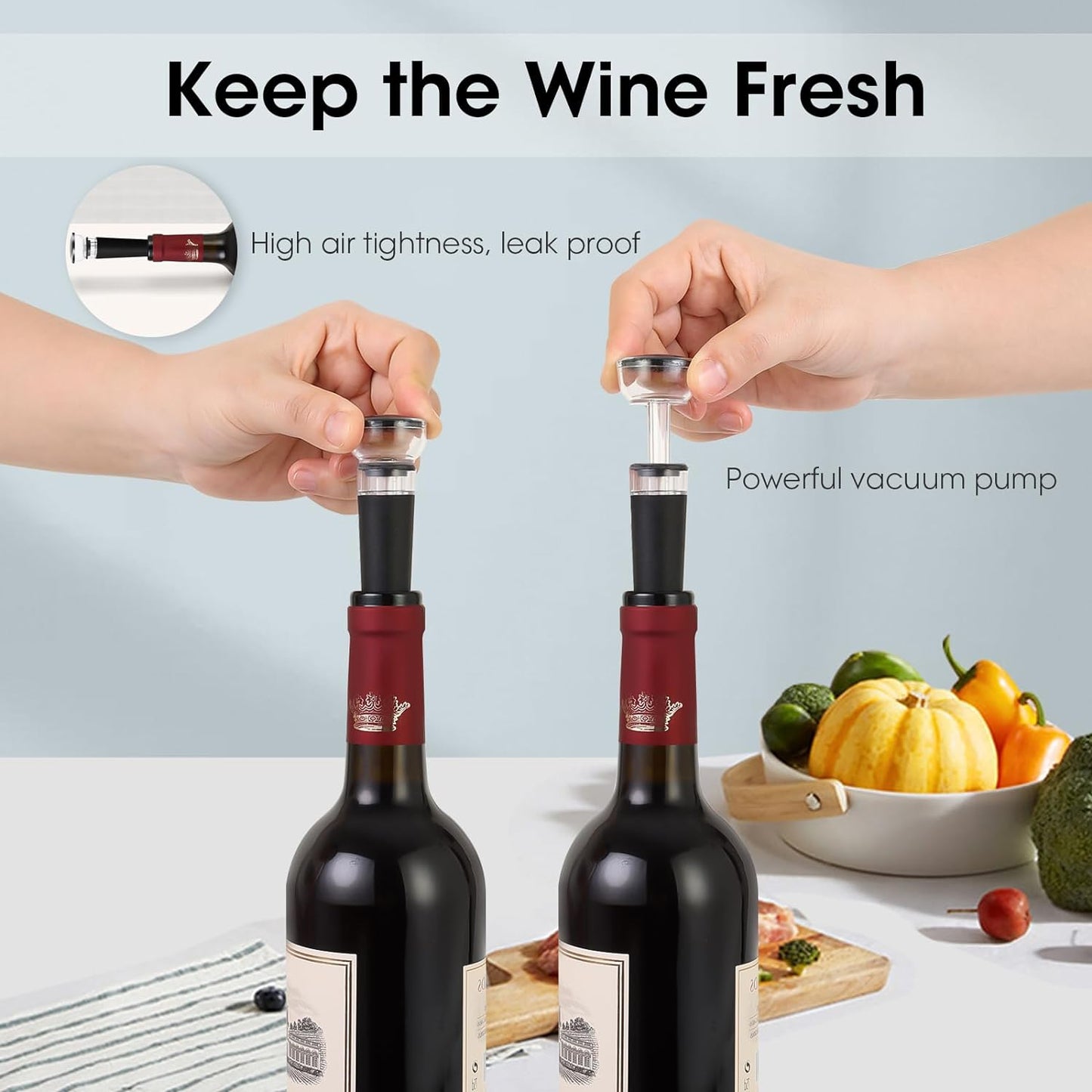 Beneno Wine Opener, Zinc Alloy Premium Wing Corkscrew with Multifunctional Bottles Opener, Sharp Wine Corkscrew with Ergonomic Non-Slip Wing Handle, Silver