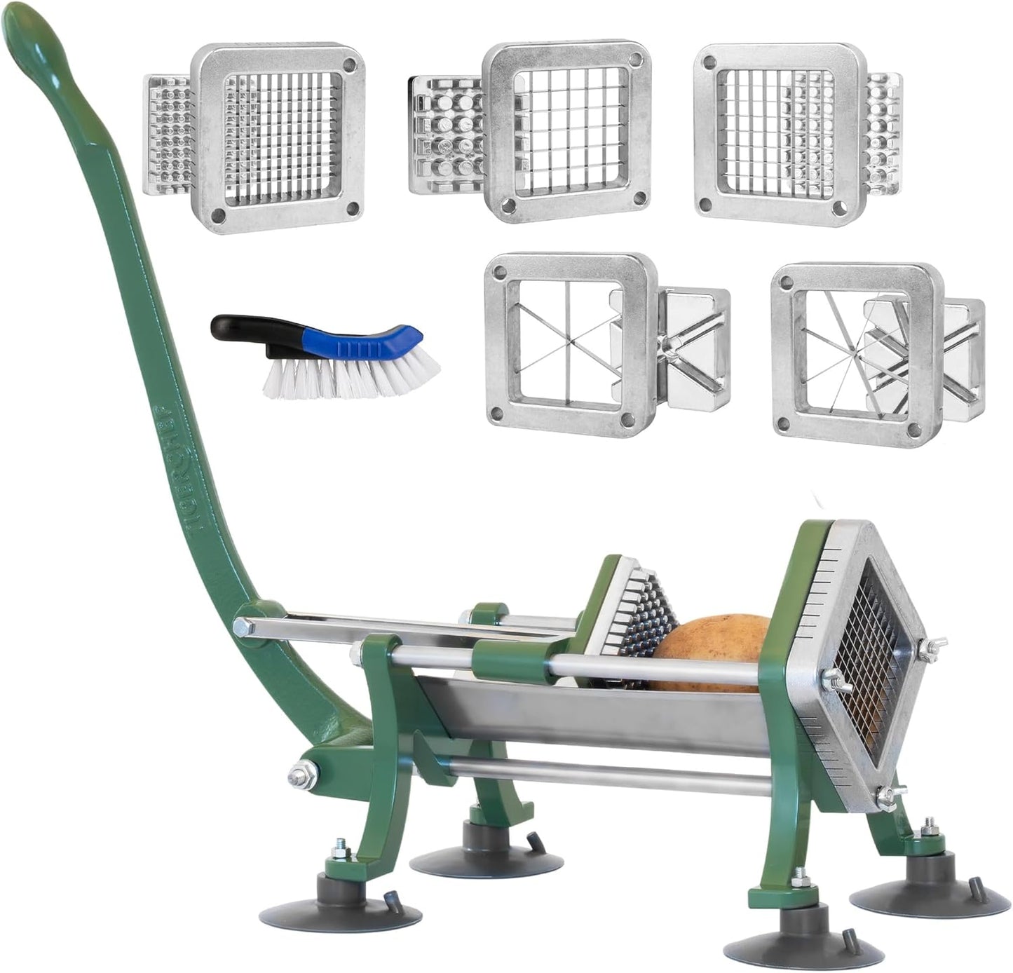 Tiger Chef Commercial Grade French Fry Cutter, Complete Combo Sets 15 Pieces,