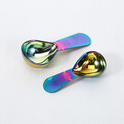 2 Pcs Stainless Steel Coffee Scoop Set 1 & 2 Tbsp Measuring Spoons Short Handle Coffee Measuring Scoop Metal Tbsp Scoops for Coffees Beans Tea Sugar