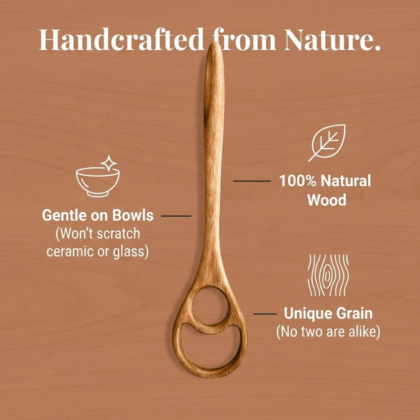 Salt & York Danish Dough Whisk, Acacia Wood Sourdough Bread Mixing Tool for Pizza Dough, Biscuits & Cake Batter, Kitchenware with Unique Wood Grain Hook, Ideal for Wedding & Housewarming Gift, 14.5 in