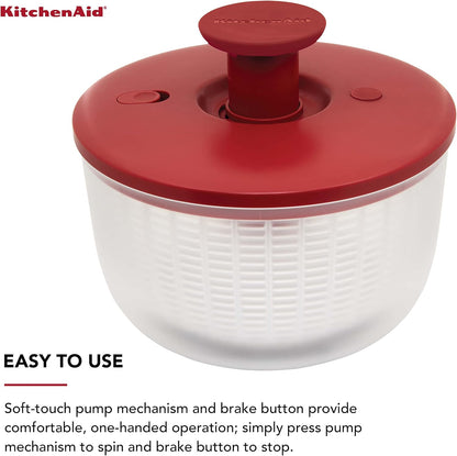 KitchenAid Universal Salad Spinner, 7.43 Quart, Charcoal Gray