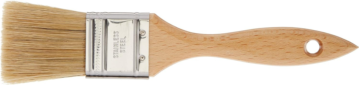 Ateco Pastry Brush, 1.5-Inch Wide Head with Natural White Boar Bristles, Stainless Steel Ferrule & Wood Handle