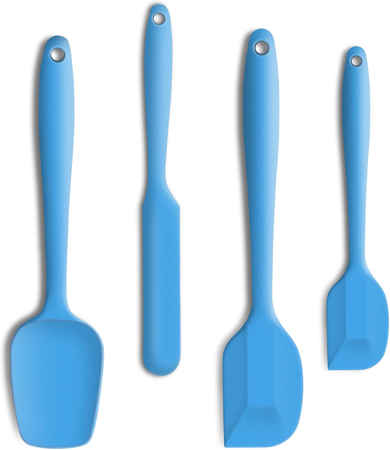 4 Piece Silicone Spatula Set, Flexible Heat Resistant Non-scratch Baking Cooking Rubber Spatulas with Stainless Steel Core, Orange