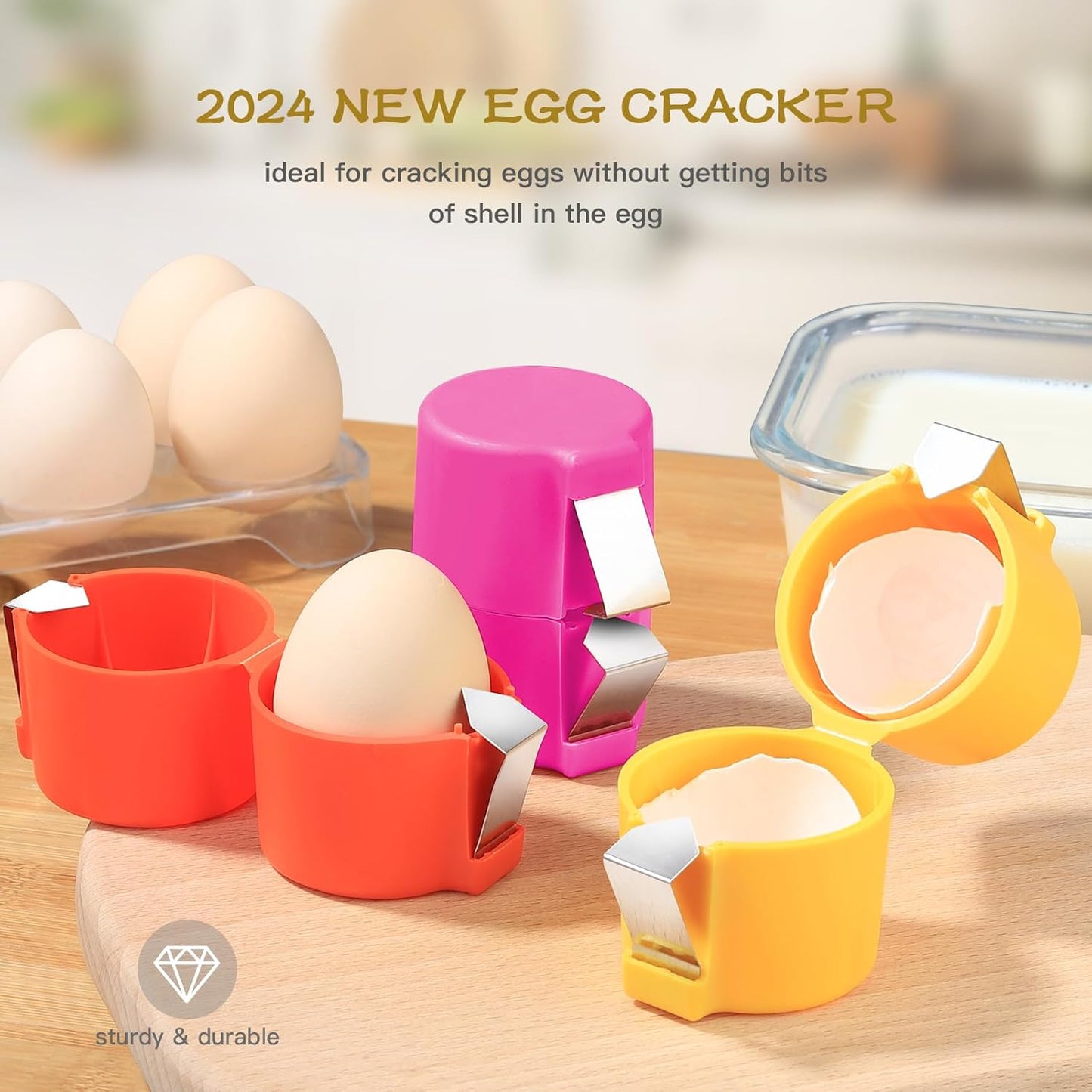 Egg shell opener, Eggshell opener, Egg Clip for Raw Eggs, Egg Peeler for Hard-boiled eggs, Home kitchen Gadgets to Quickly Cut Eggshells