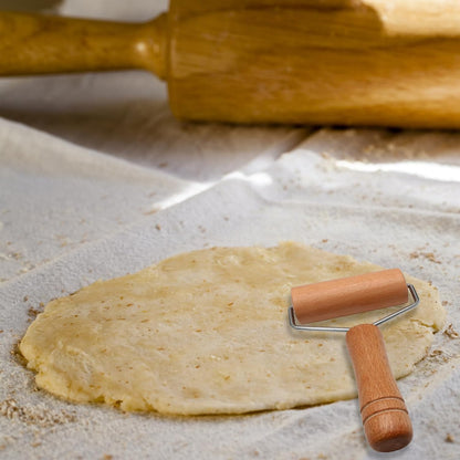 Wooden Rolling Pin, Ergonomic Non-Stick Pizza Baker Dough Pastry Roller for Kitchen Home Cooking Baking (T Square Type)