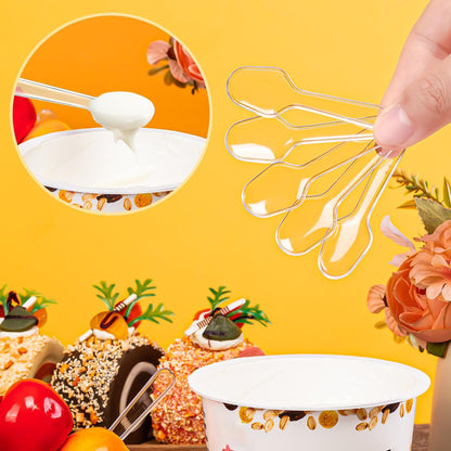 550 Pcs Tasting Spoons Disposable Mini，Small Sample Spoon Tasting Dessert Spoons for Cake, Yogurt, Jello, Jam and Pudding (Clear)