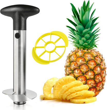 Pineapple Corer and Slicer,Pineapple Cutter,[Upgraded, Reinforced,Thicker Blade] 304 Stainless Steel for Home & Kitchen with Sharp Blade for Diced Fruit Rings