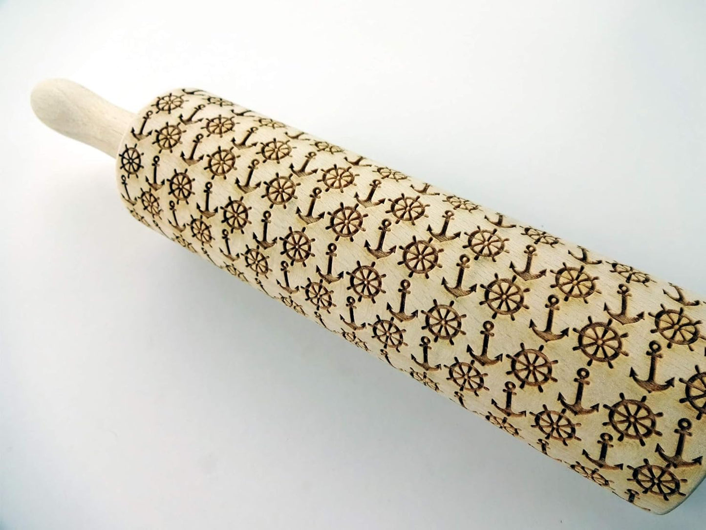 Embossing Rolling Pin SHELLS. Dough and Clay Roller for Embossed Cookies and Pottery. Cookie and Ceramic Stamp. Backing Gifts for Women by Algis Crafts