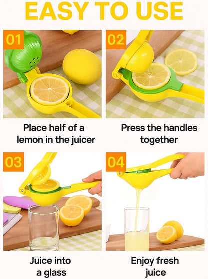OCHI Heavy Duty Lemon Lime Squeezer – Manual Citrus Juicer Press, No Pulp or Seeds, Premium Metal Handheld Tool, Dishwasher Safe, Ideal for Lemons, Limes & More