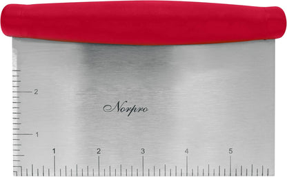 Norpro 583R Grip-EZ Bench Scraper/Chopper, Red