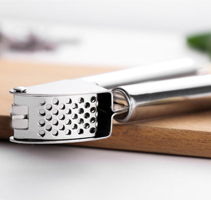 Generic Premium Garlic Press Set - Rust proof, dishwasher safe, easy-squeeze, ergonomic handle (Stainless steel "" Silver""), Standerd, STGPM-1