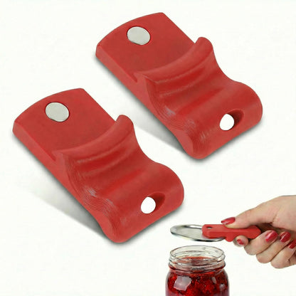 2PC Mason Jar Opener Set, Multifunctional Lid Opener for Regular & Wide - Mouth Canning Jars, Effortless Twist Tool for Tight Lids, Ideal for Kitchen, RV & Camping, Durable & Easy to Use (Black)