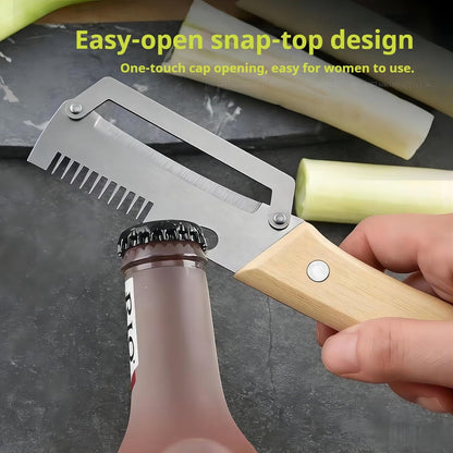 vegetable peeler，3 in 1ultra-sharp stainless steel blade, suitable for peeling fruits and vegetables, with bottle opener, (2PCS)