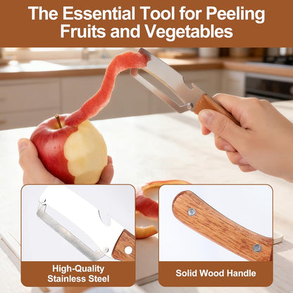 Multi-Functional Kitchen Vegetable Peeler with Ergonomic Handle & Bottle Opener,Stainless Steel Peeler Knife with Sharp Blade for Fruit Kiwi Potato Pumpkin