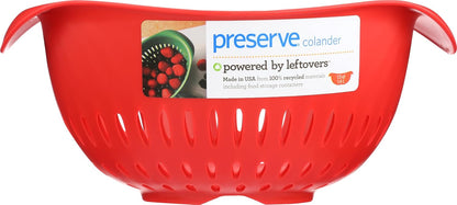 Preserve Small Colander, Made from Recycled Plastic, 1.5 Quart Capacity, Red