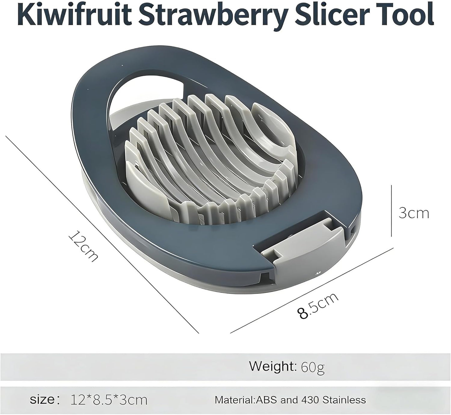 2pcs Egg Slicer for Boiled Eggs, Kiwifruit Strawberry Cutter with Stainless Steel Wire