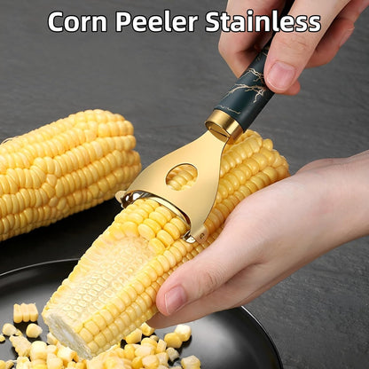 2-Pack Corn Peeler Stainless Stee Corn Cob Stripper Tool Corn Thresher from the Cob, Removes Corn Kernels From Corn Cobs In Seconds, Kitchen Gadget