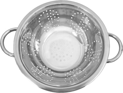 Winco Aluminum Colander with Base, 8-Quart, Medium