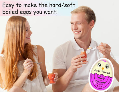 Lasubst Egg Timer for Boiling Eggs that Changes Color When Done, Tricolor