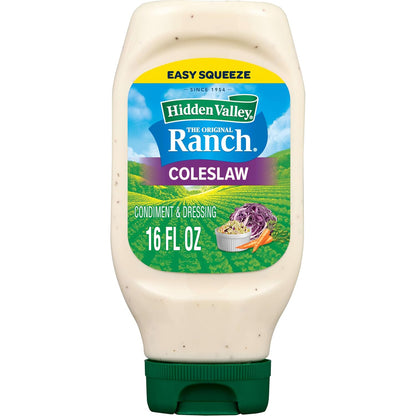 Hidden Valley Coleslaw Condiment and Dressing, Easy Squeeze Bottle, 16 fl oz (Package May Vary)