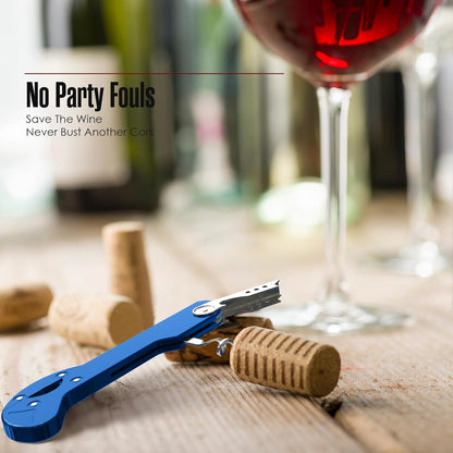 Houseables Wine Opener, Wine Key for Servers, Waiters Corkscrew, Travel Bottle Opener, Cork Screw, with Foil Cutter, Bartenders Tool, Professional, Restaurant, TSA Approved, Portable, Black, 5 1/4"