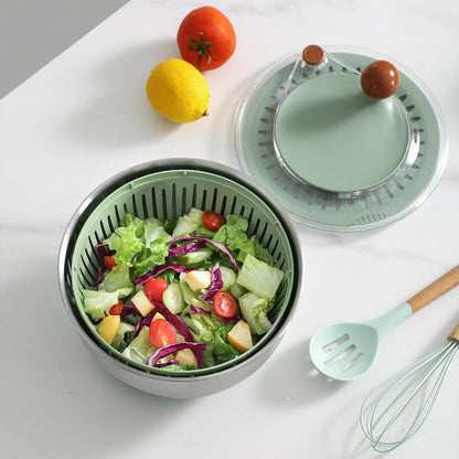 Salad Spinner, Medium-sized Lettuce Veggie Fruit Spinner and Strainer, Multipurpose Vegetable Washer Dryer with Lid,160 oz