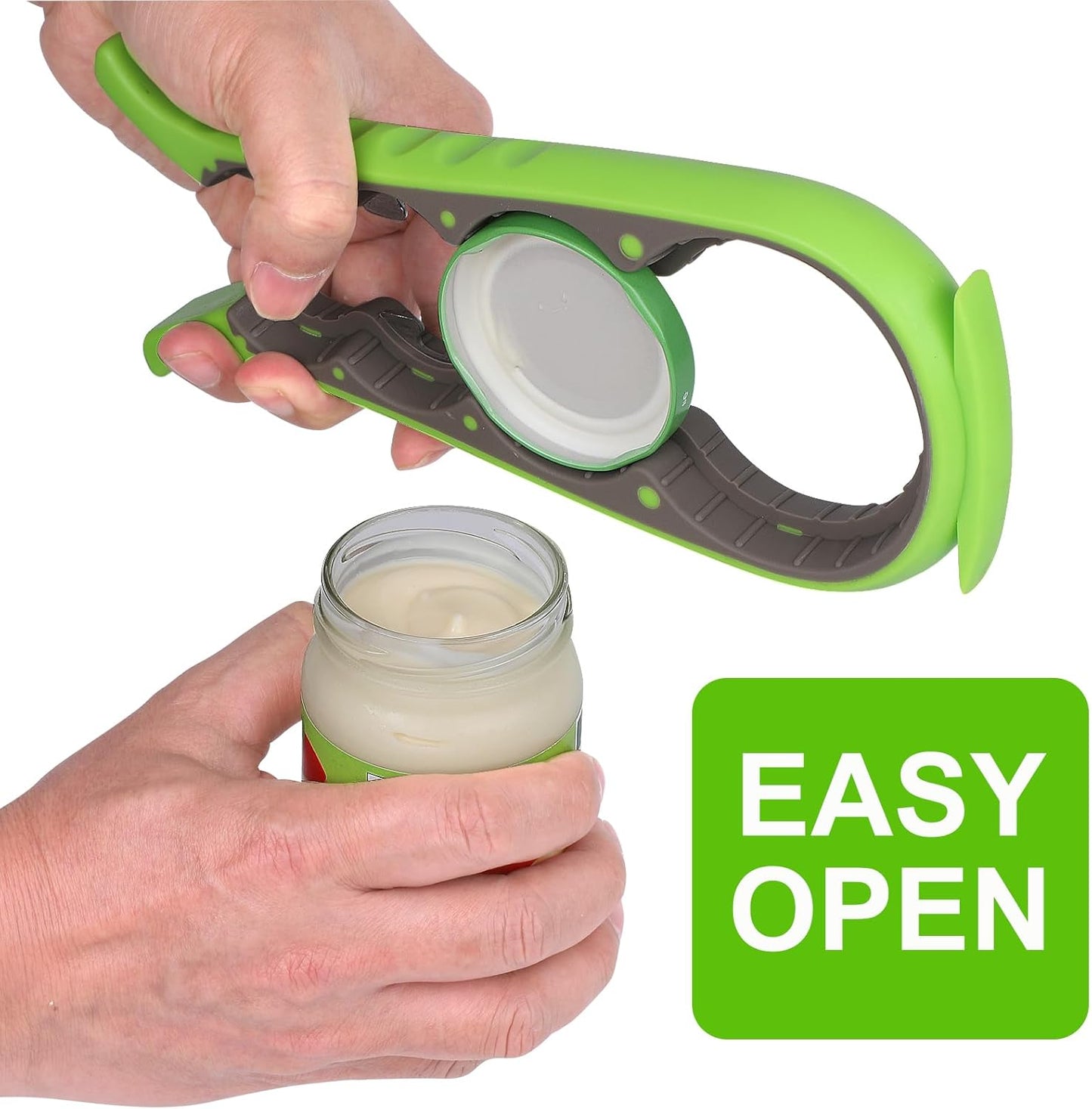 Jar Opener Multifunction Adjustable for 1-4 inches Bottle Can, Stainless Steel Lids Off Jar Opener. Fit Seniors, Arthritis, Women, Chilren, Weak Hands