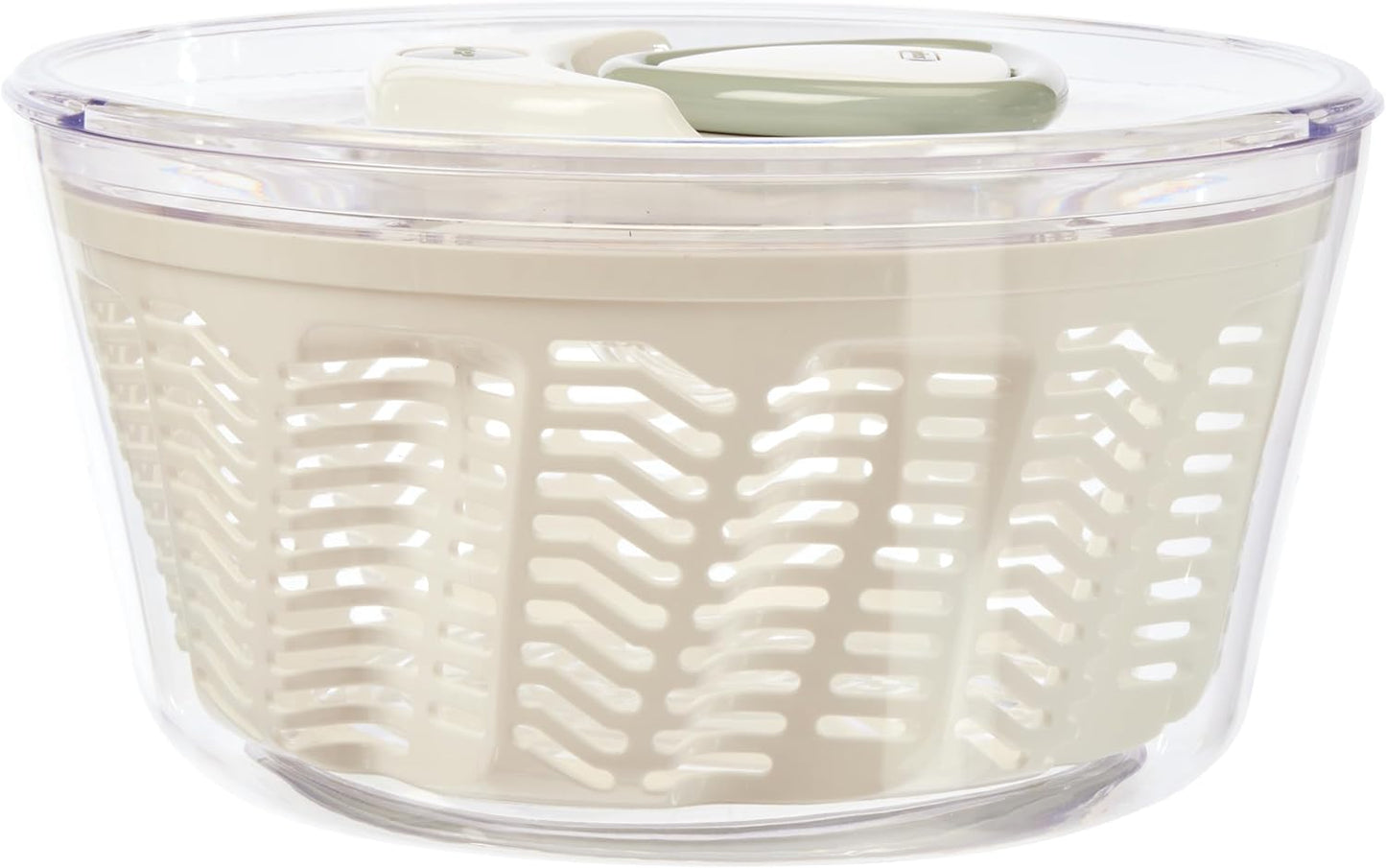 Zyliss Easy Spin 2 Salad Spinner, Large 6L Capacity, White, Unique AquaVent™ Technology, Retractable Cord and Brake System, Non-Slip Base, Easy Cleaning, Plastic