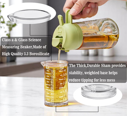 Ackers 4 Oz Glass Measuring Cup,Borosilicate Shot Glass with V-Shaped Spout-Black Line