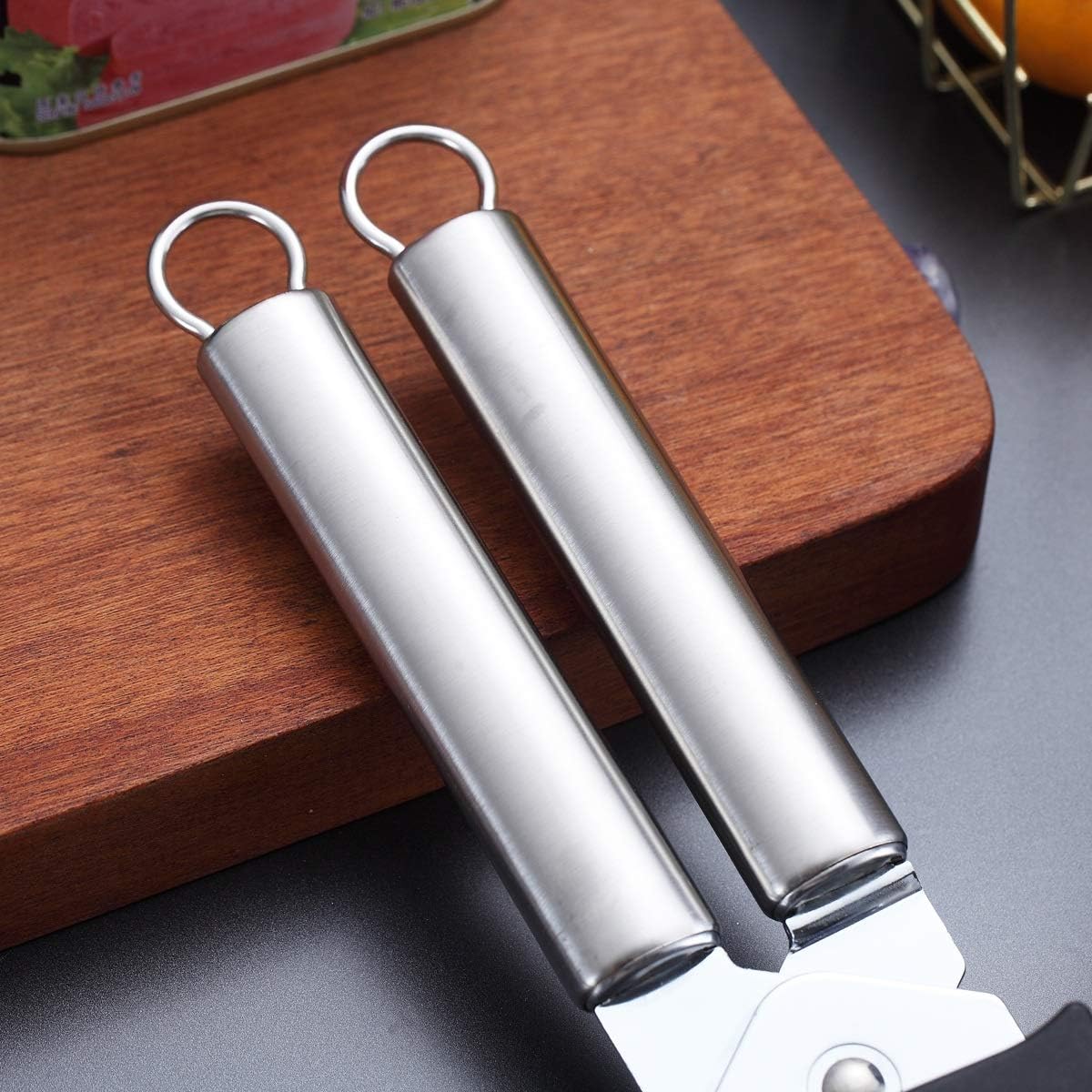 Berglander Can Opener, Stainless Steel Rainbow Handle, Titainium Colorful Plating Handle Hand Held, Smooth Edge Manual Can Opener, Heavy Duty (Rainbow)
