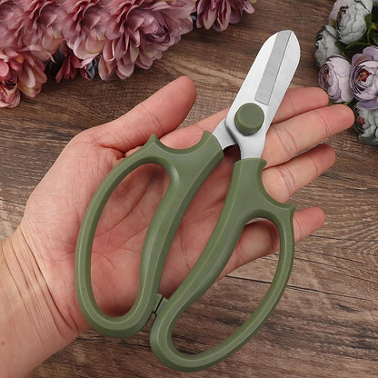 Garden Pruning Shears Scissors with Comfort Grip Handle, Premium Steel Professional Floral Scissors, Perfect for Arranging Flowers, Pruning, Trimming Plants, Gardening Tool (Pink)