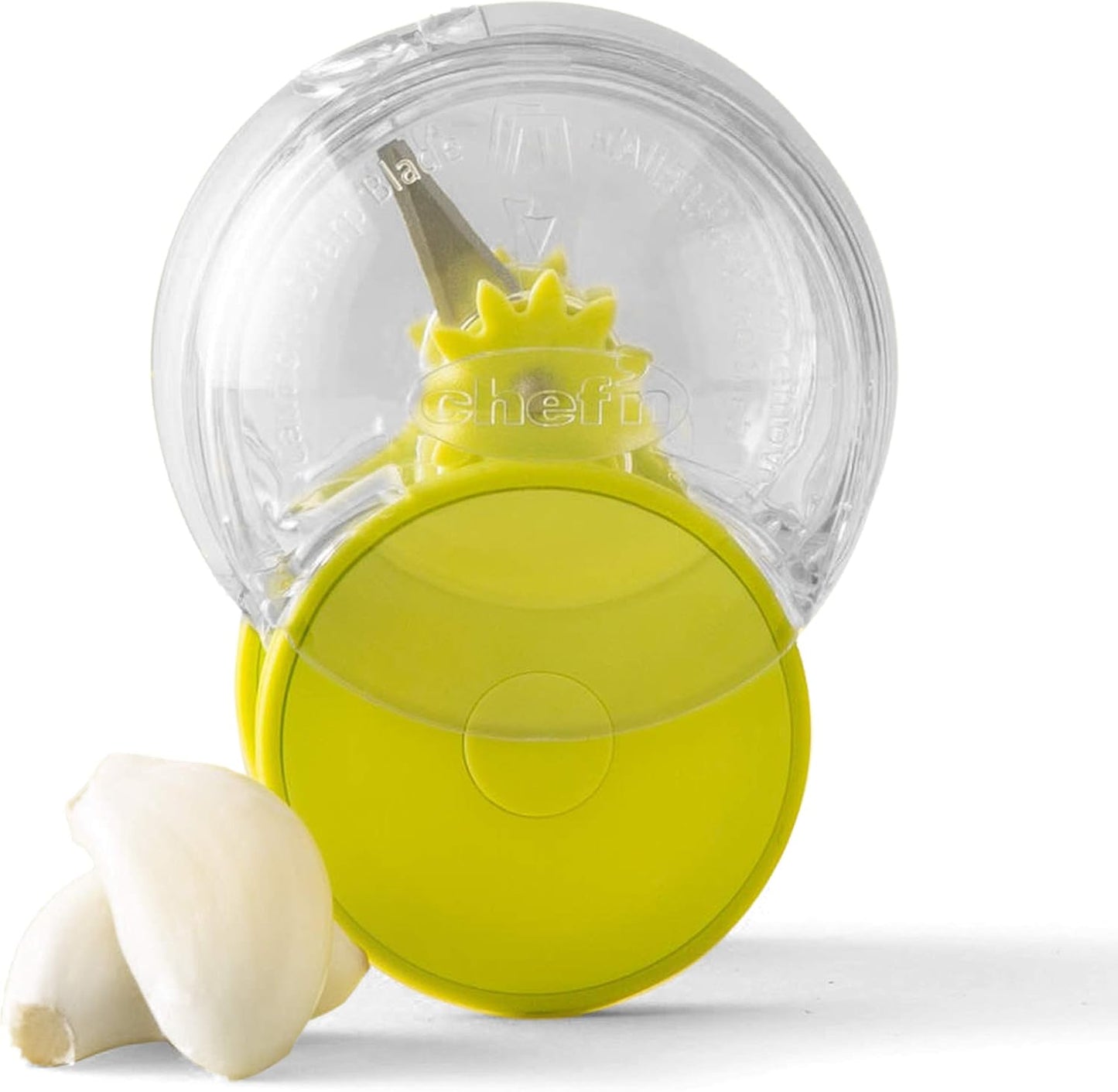 Chef’n GarlicZoom Garlic Chopper, Handheld Garlic Mincer with Rolling Action, Easy to Use and Clean, Compact Size for Quick Prep, Dishwasher Safe