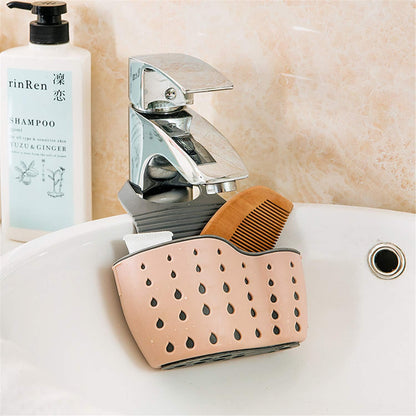 YYaaloa Sink Basket Sink Strainers Basket Kitchen Drain Shelf Sink Storage Holder (style 2- Pink)