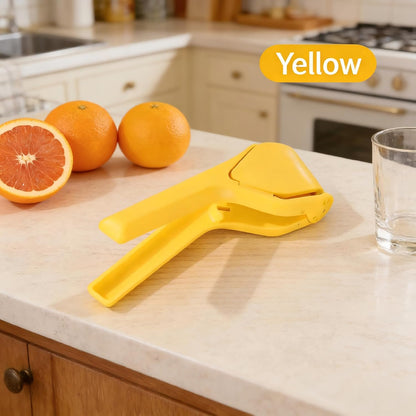 Lemon Squeezer, Effortless Manual Flat Lime Juicer Squeezer, Fold-Flat Citrus Juicer, Hand Citrus Press, Sturdy Flat Manual Lemon Juicer, Suits Lime & Lemon (Yellow)